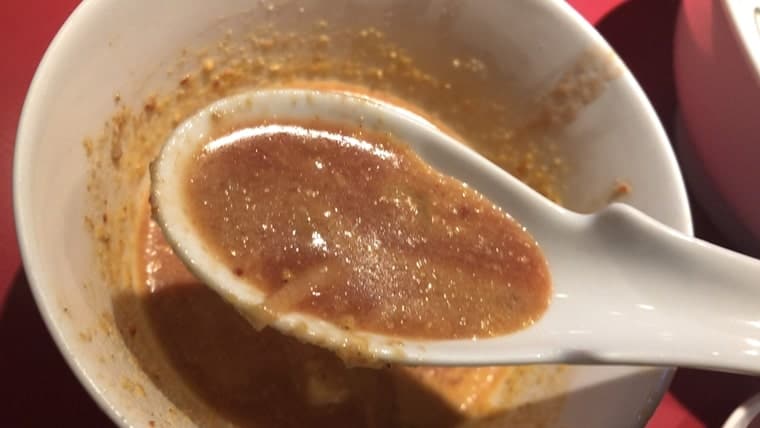 冷やし担々つけ麺・スープ割（トマトジュース）